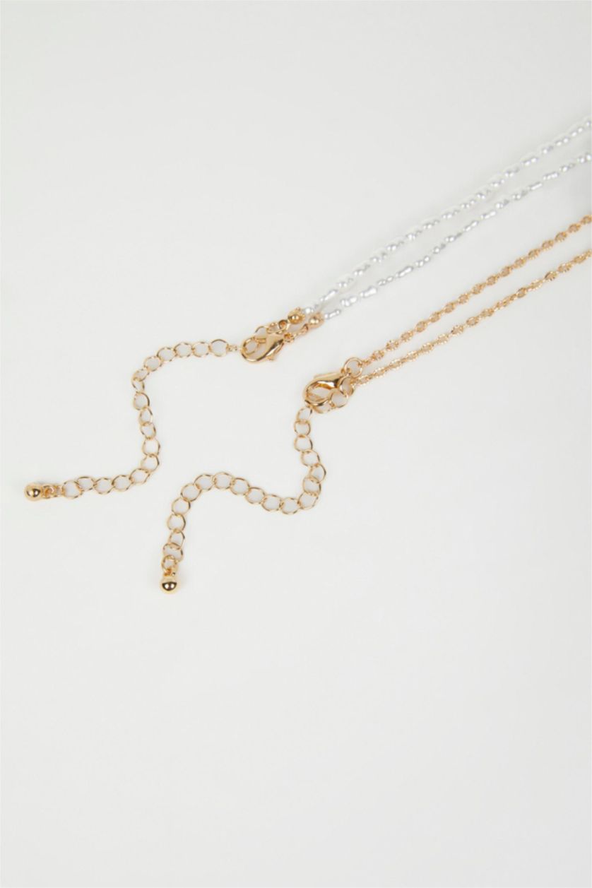 FEMME Karma Collier en 2 pièces doré avec détail de fraise pour femme - 2