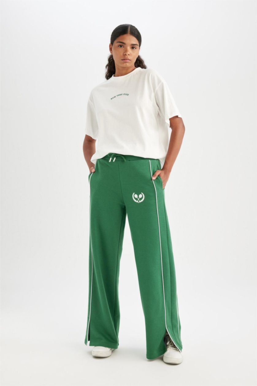 FEMME Vert Pantalon de sport large de DeFactoFit