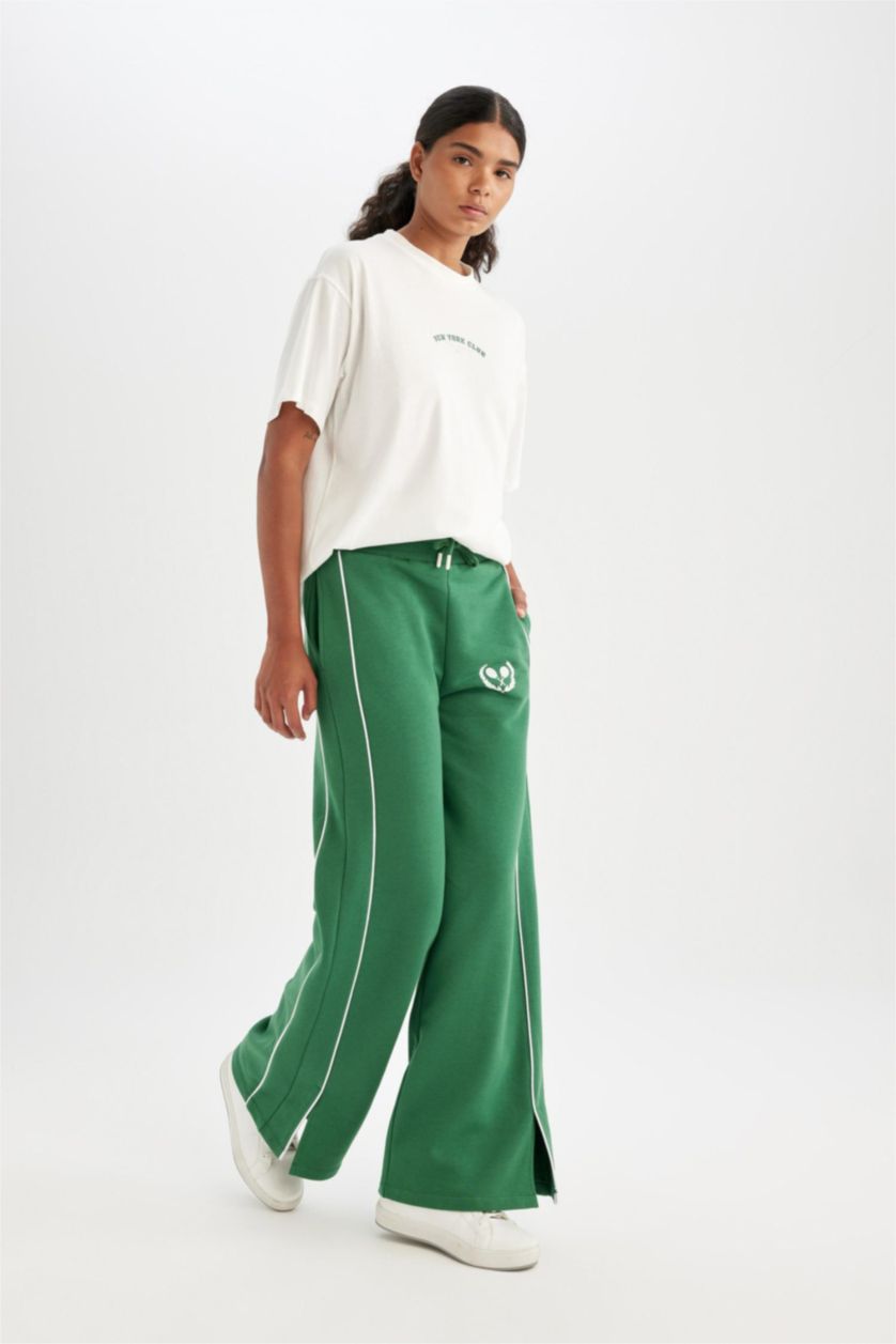 FEMME Vert Pantalon de sport large de DeFactoFit