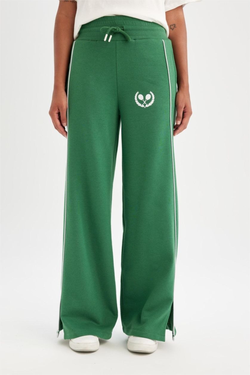 FEMME Vert Pantalon de sport large de DeFactoFit