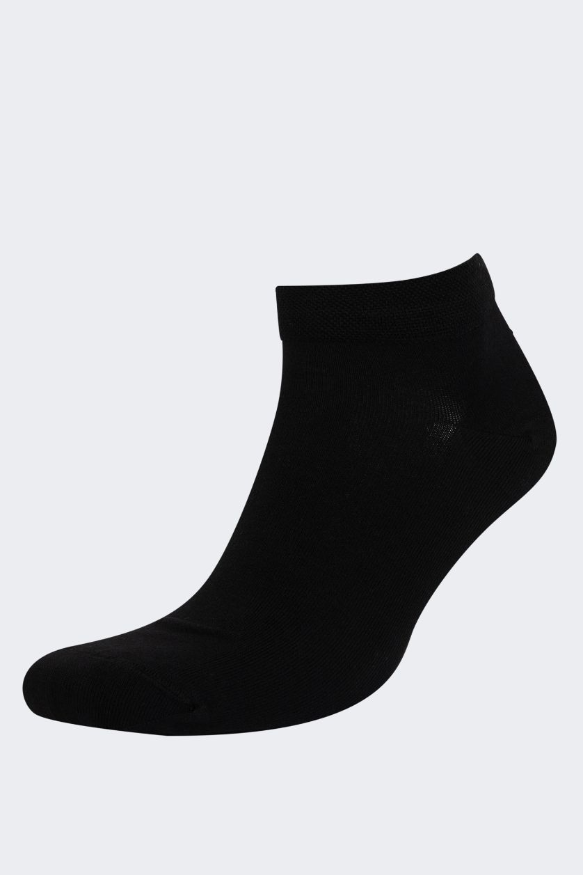 Erkek Siyah Erkek Dikişsiz 3'lü Bambu Patik Çorap