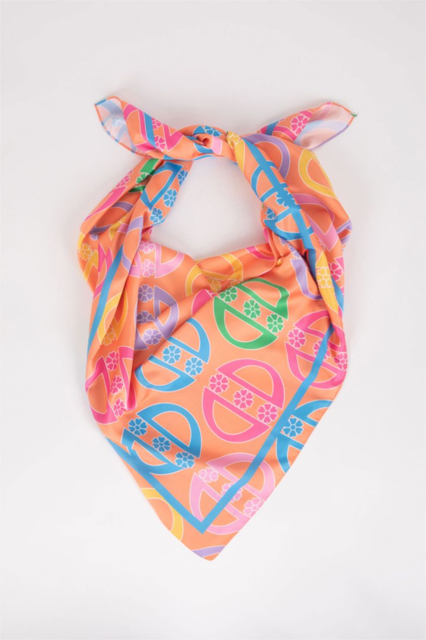 Women Orange Declara x DeFacto Patterned Scarf