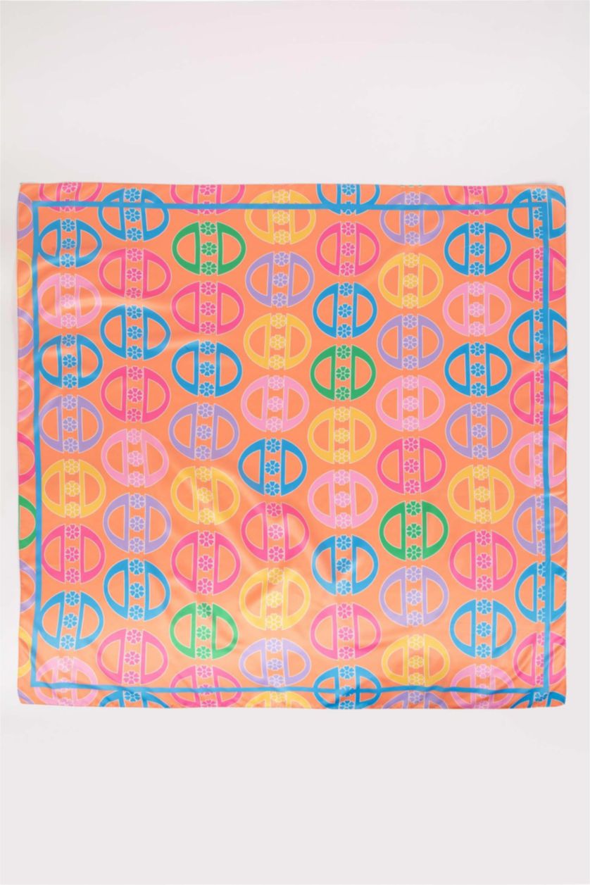 Women Orange Declara x DeFacto Patterned Scarf