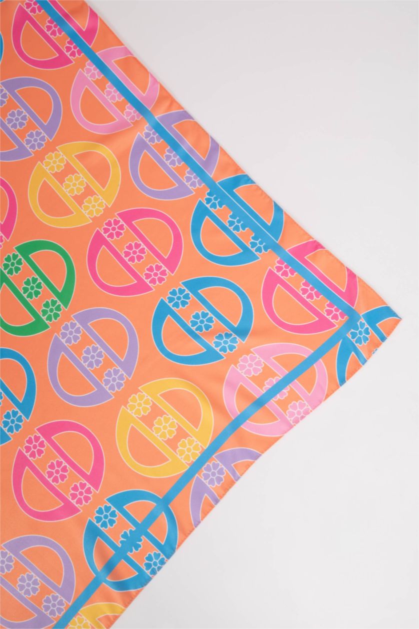 Women Orange Declara x DeFacto Patterned Scarf