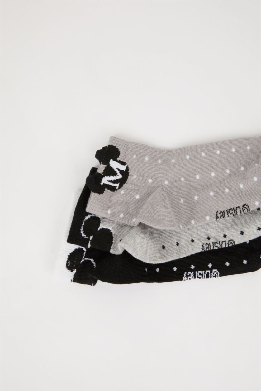 بنات Karma جوارب بناتي قصيرة قطن من ديزني ميكي وميني - 3 قطع