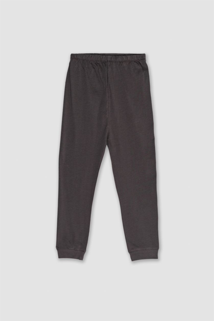 BABY BOY Dark Grey Baby Boy Lion Printed Cotton 2 Piece Pajama Set