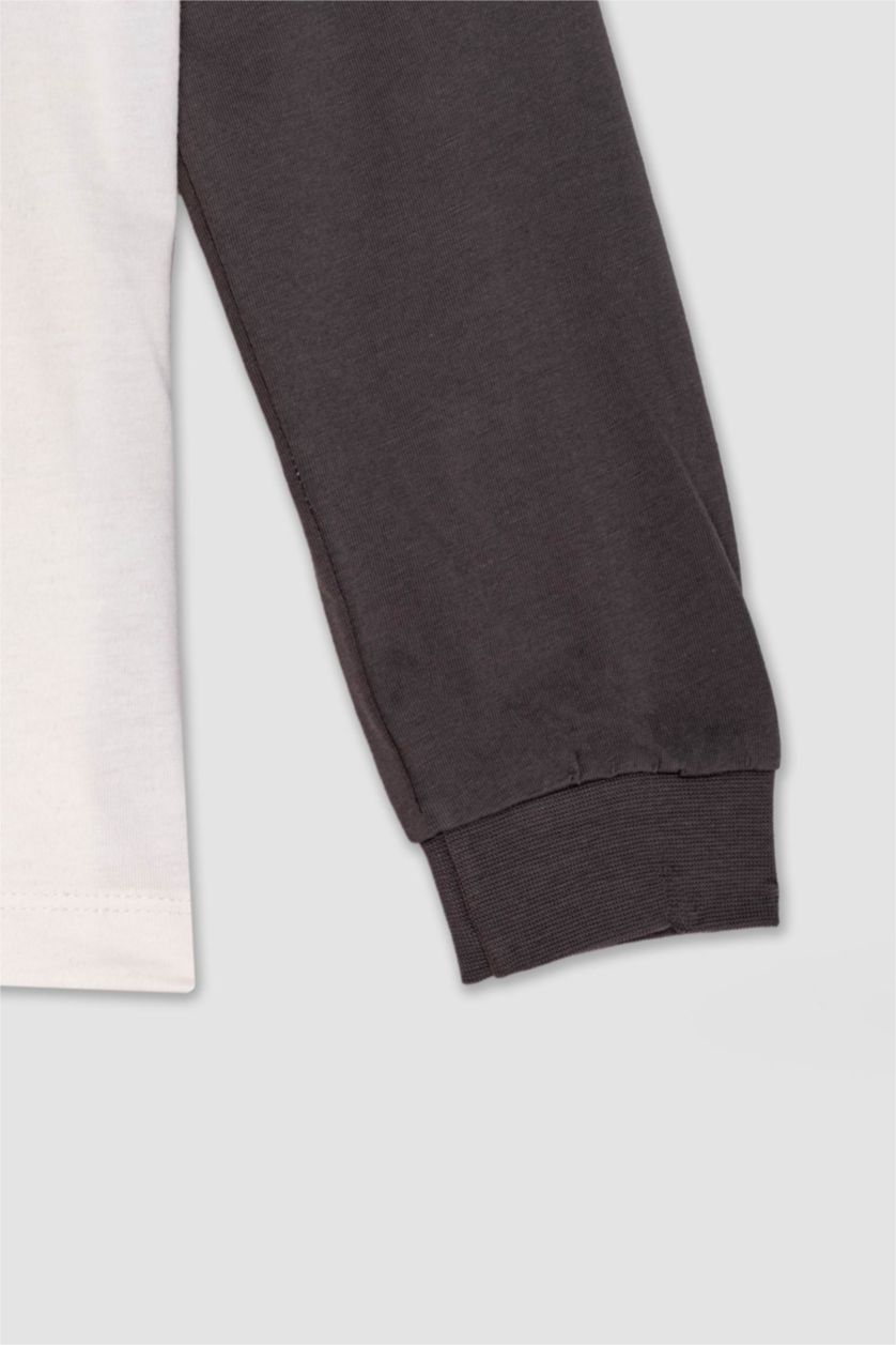 BABY BOY Dark Grey Baby Boy Lion Printed Cotton 2 Piece Pajama Set