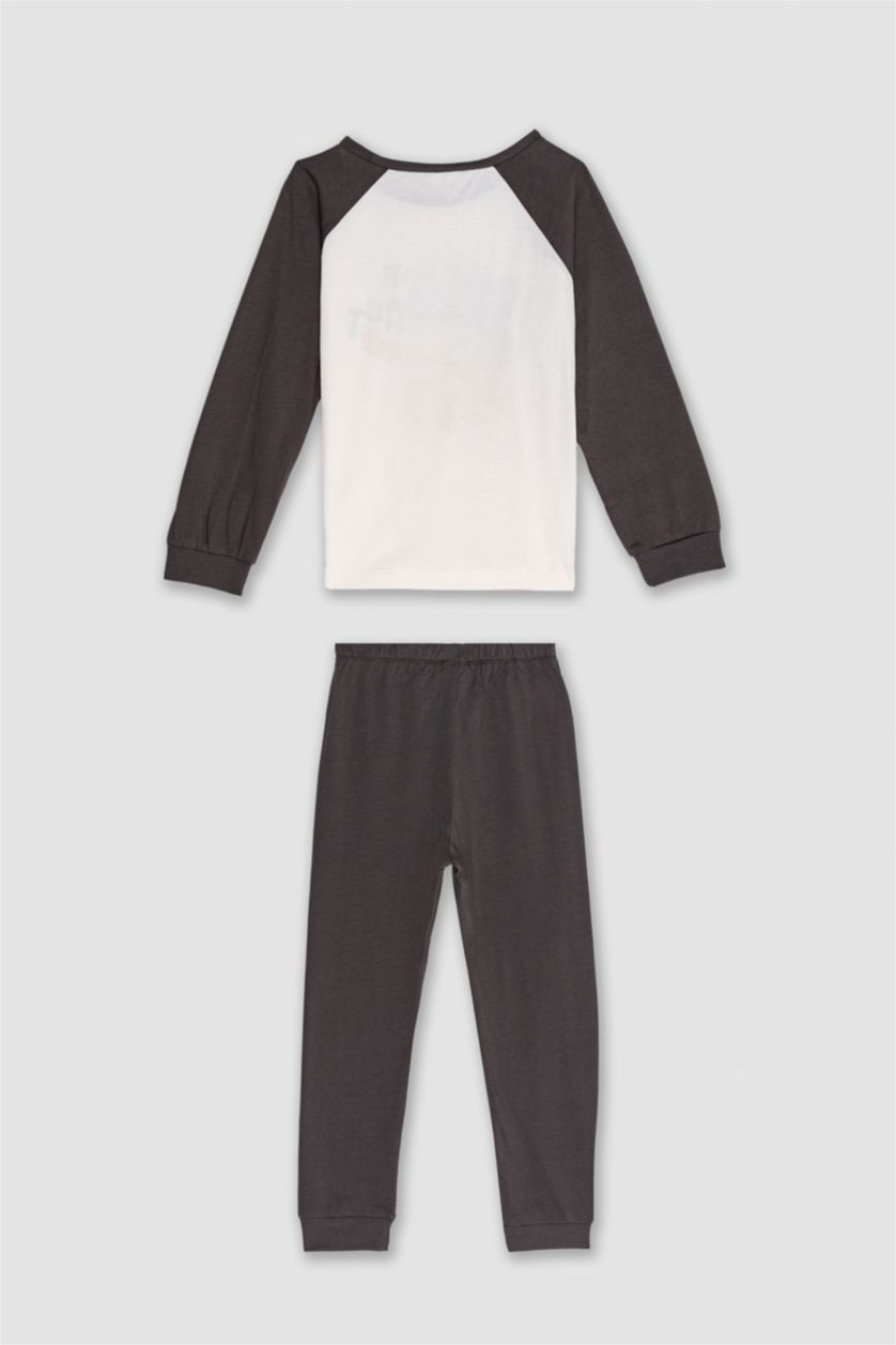 BABY BOY Dark Grey Baby Boy Lion Printed Cotton 2 Piece Pajama Set