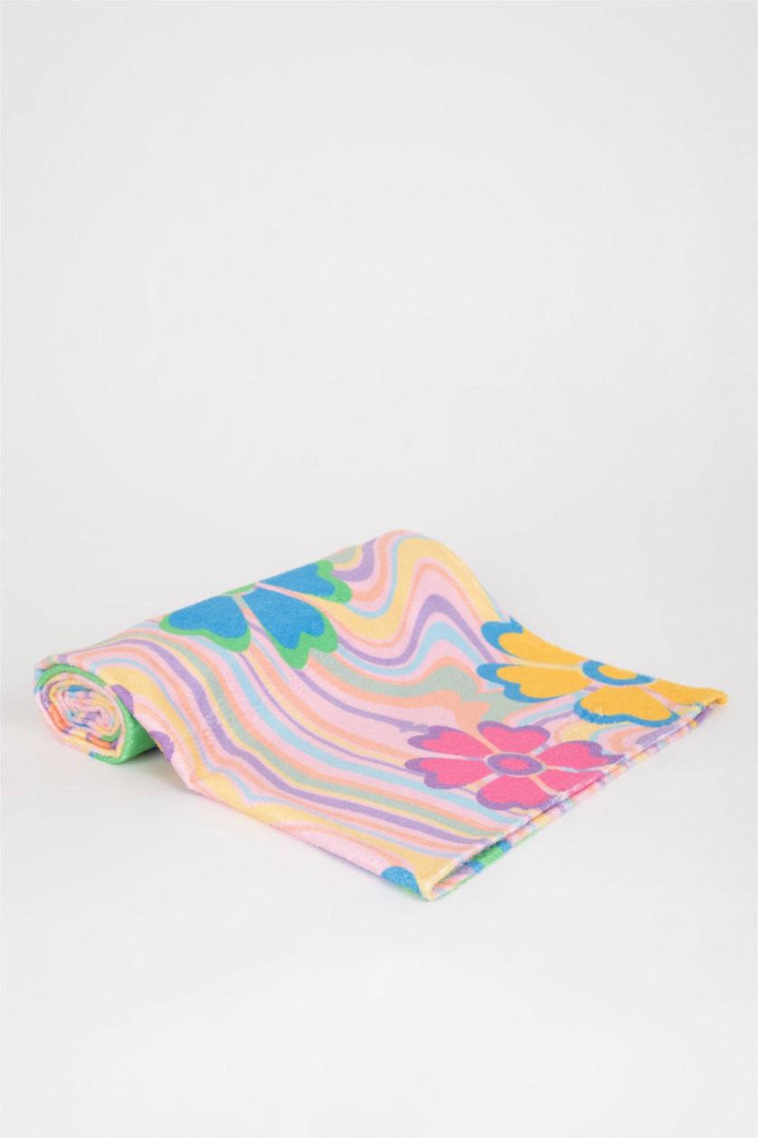 Kadın Karma Declara x DeFacto Çiçekli Plaj Havlusu
