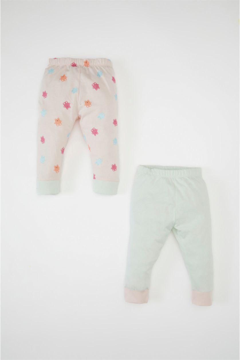 BABY GIRL Light Pink Girl Food Printed Cotton 4 Piece Pajama Set