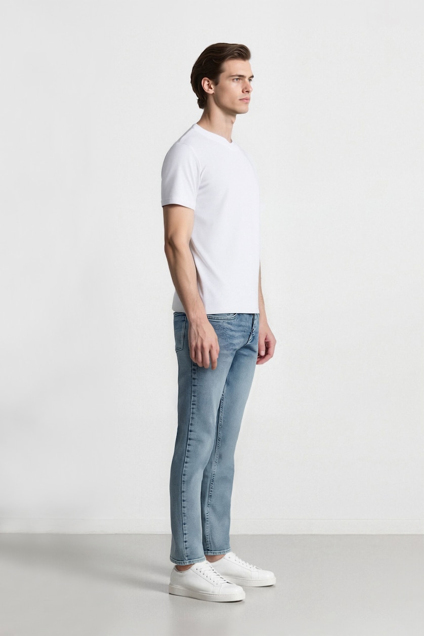 MAN Ice Blue Carlo Skinny Fit Trousers