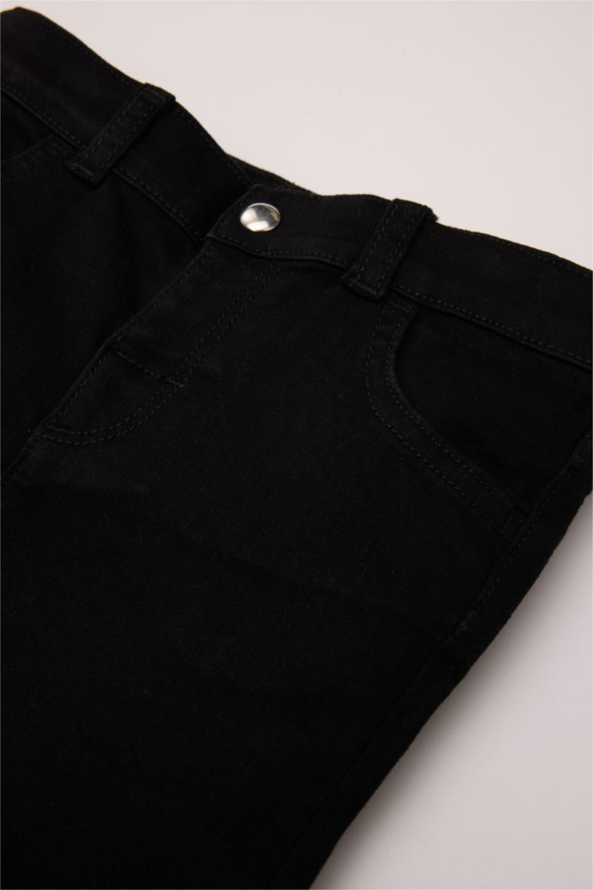 Kız Bebek Siyah Kız Bebek İspanyol Paça Jean Pantolon