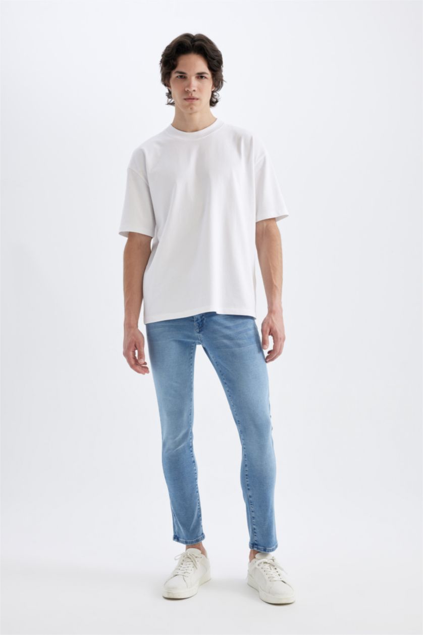 MAN Light Blue Pedro Slim Fit Normal Waist Narrow Leg Jeans