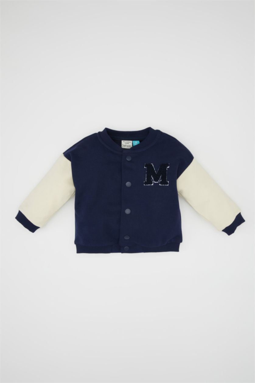 Erkek Bebek Lacivert Erkek Bebek Disney Mickey & Minnie Kolej Yaka Çıtçıtlı Bomber Ceket