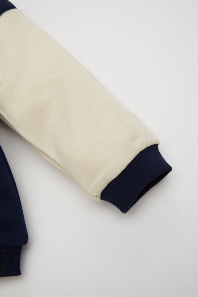 Erkek Bebek Lacivert Erkek Bebek Disney Mickey & Minnie Kolej Yaka Çıtçıtlı Bomber Ceket