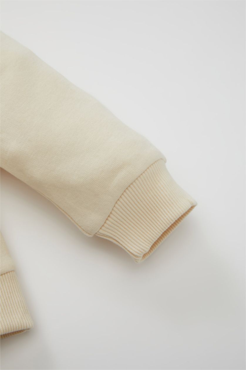 طفل صغير حجري فاتح طقم بيبي اولادي سويت شيرت وسويت بانتس قصة عادية من ديزني ميكي وميني - قطعتين