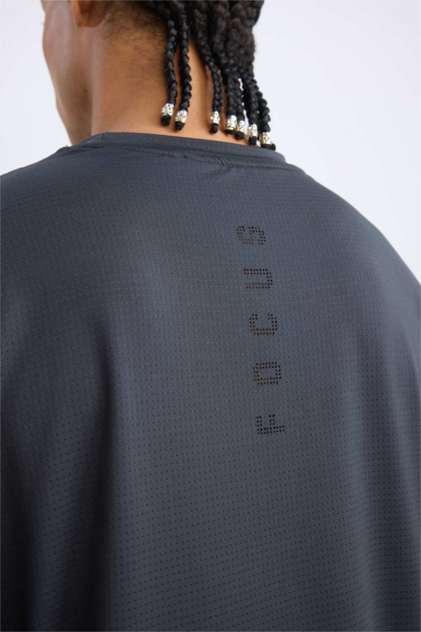 MAN Anthracite DeFactoFit Standard Fit Long Sleeve Basic T-Shirt