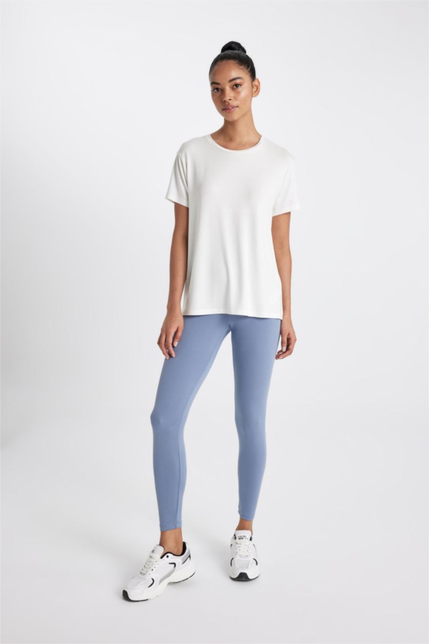 WOMAN Ecru Standard Fit Short Sleeve T-Shirt