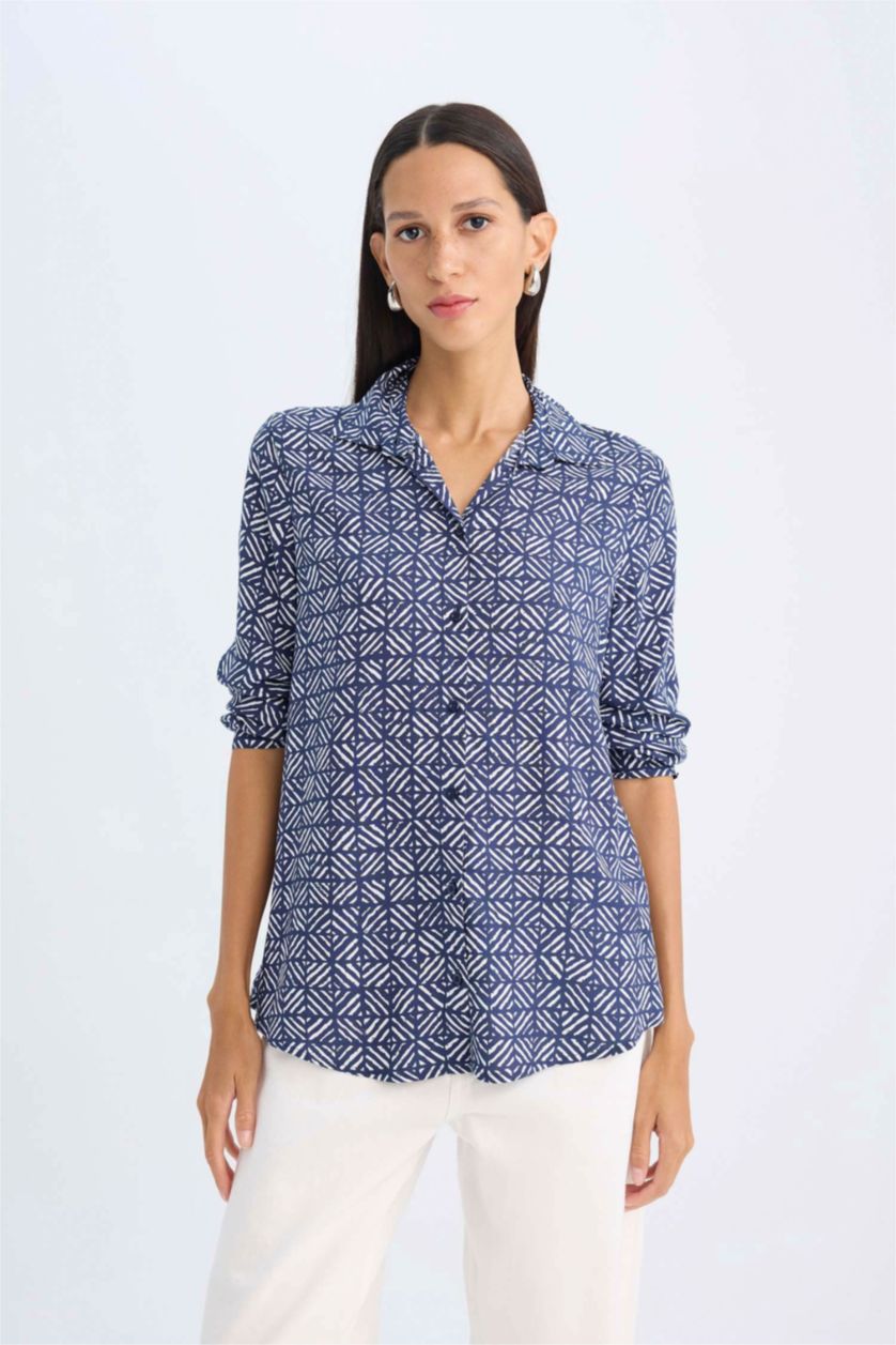 WOMAN Black Regular Fit Long Sleeve Shirt