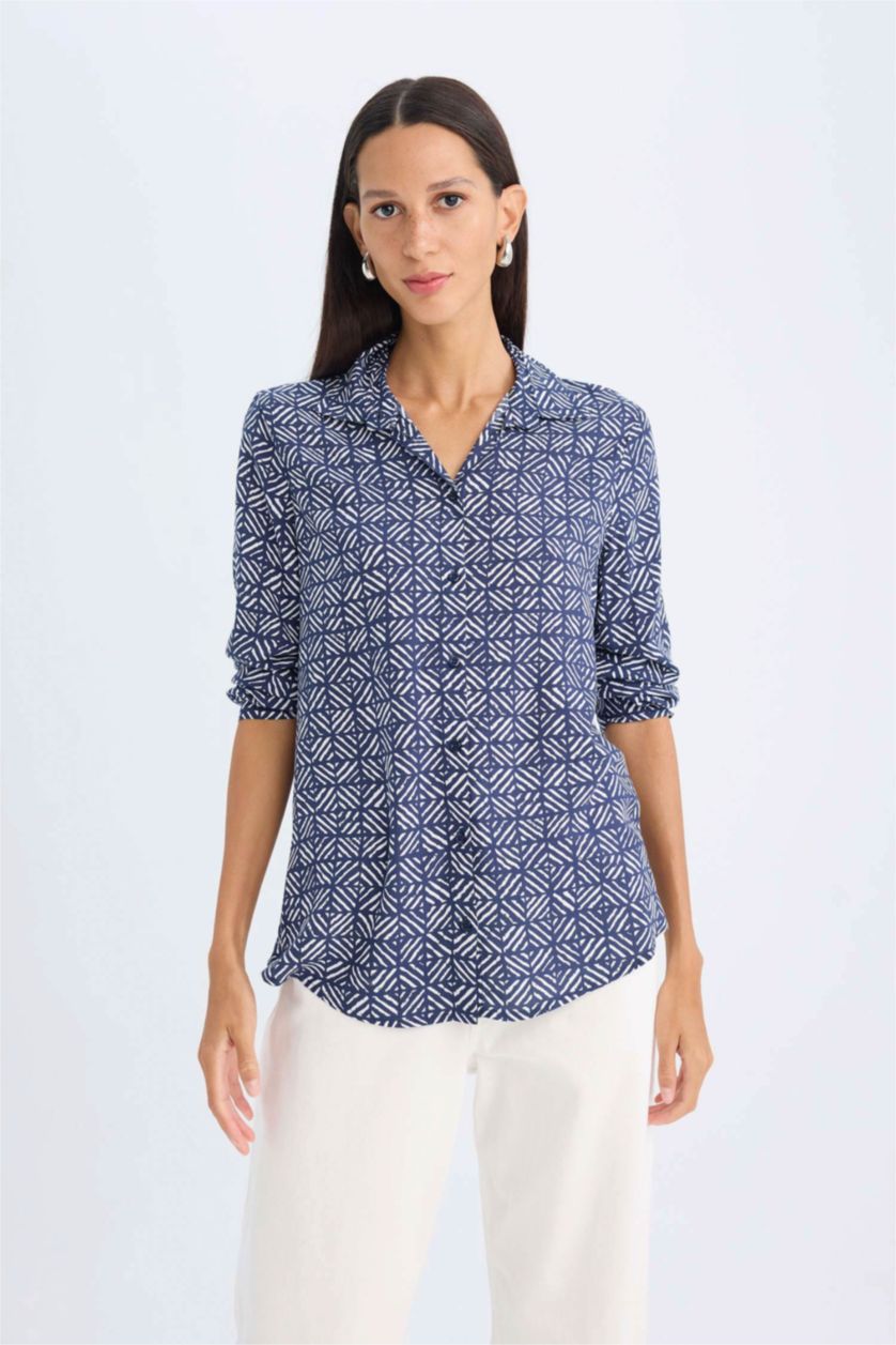 WOMAN Black Regular Fit Long Sleeve Shirt