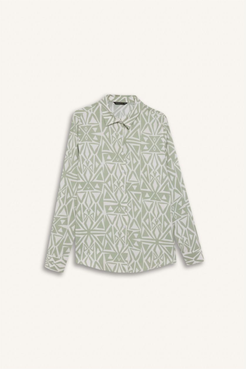 WOMAN Mint Regular Fit Long Sleeve Shirt