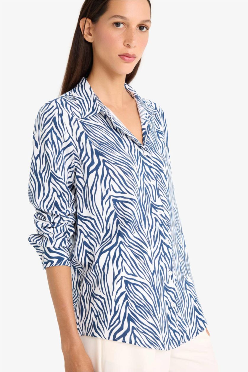 WOMAN NAVY Regular Fit Long Sleeve Shirt