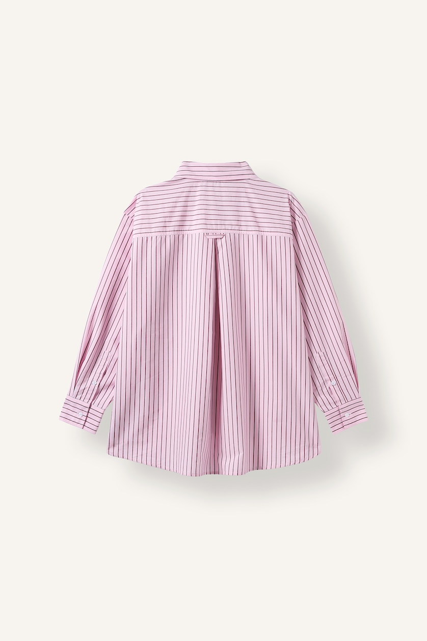 WOMAN Pink Oversize Fit Poplin Long Sleeve Shirt