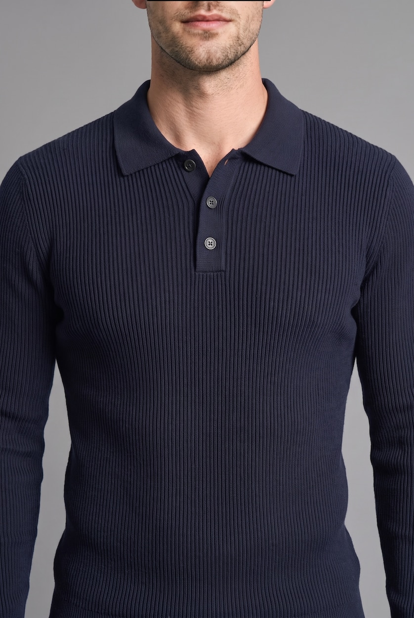 Man NAVY Standard Fit Knitwear Pullover