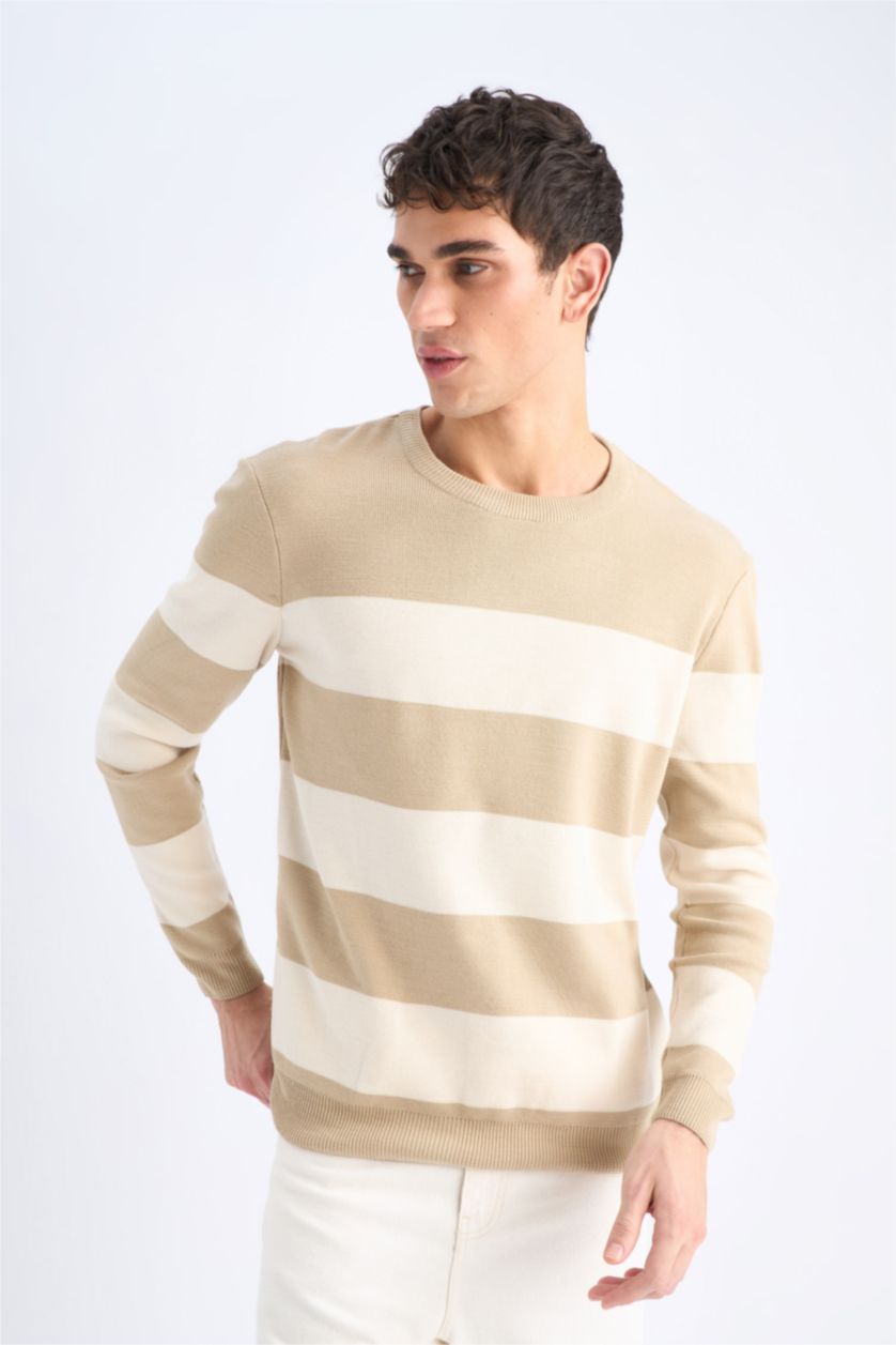 رجال بيج بلوز تريكو قصة عادية بياخة مستديرة