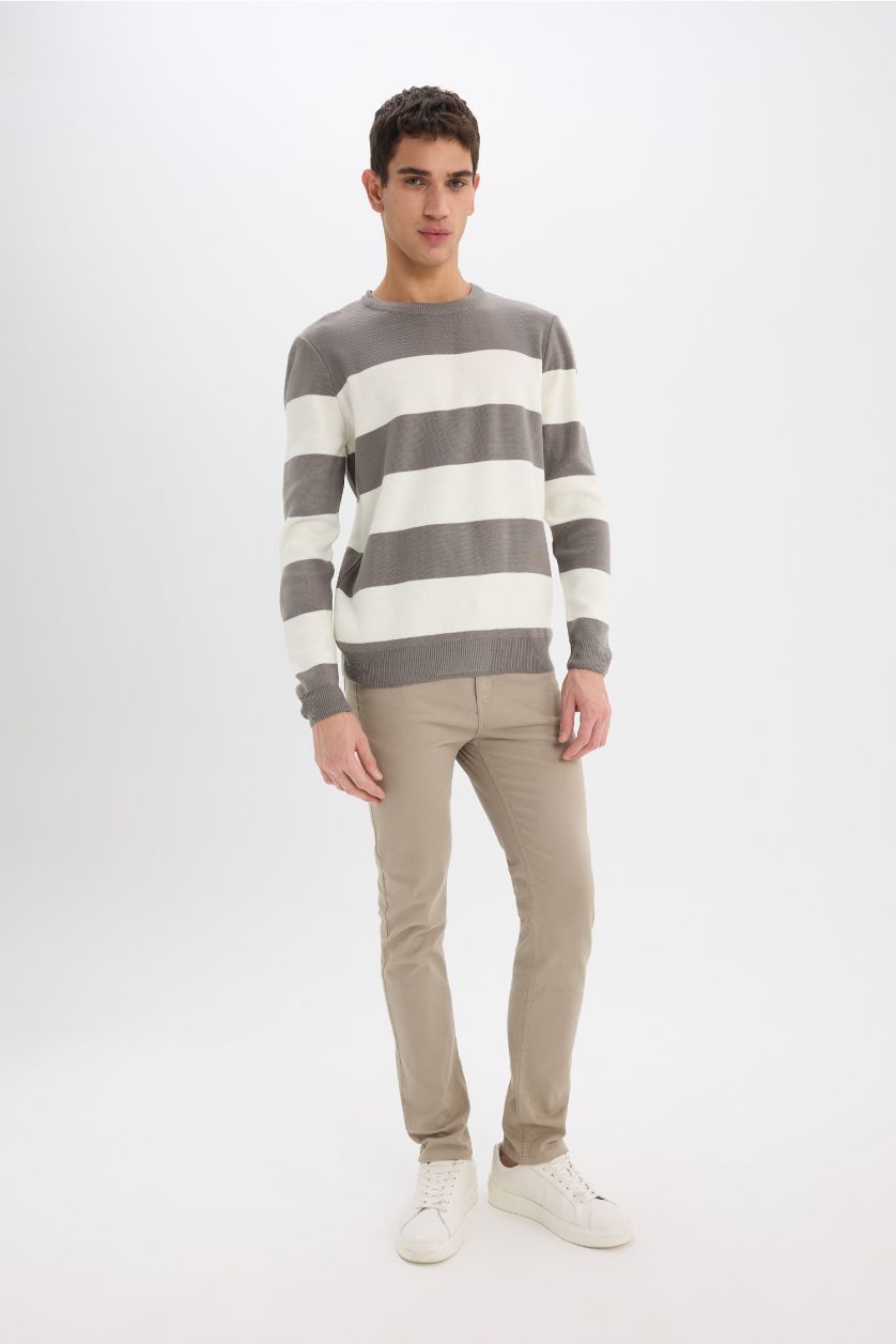 MAN Dark Grey Standard Fit Crew Neck Knitwear Pullover