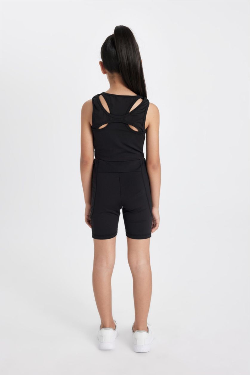 بناتي أسود ليجن بناتي قصير بايكر