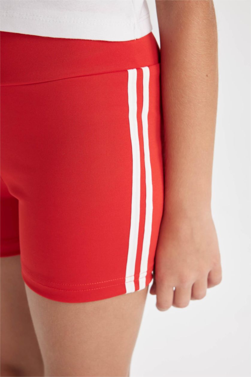 بنات أحمر ستريج قصير بناتي