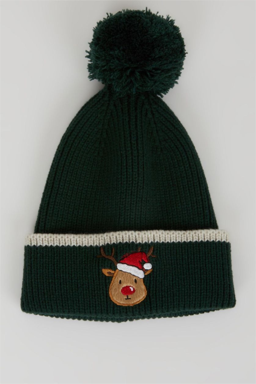 Мальчики и подростки Зеленый Шапка и шарф новогодние для мальчиков