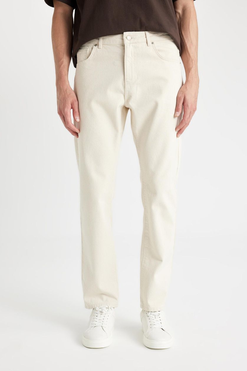 Man Sand Straight Fit Normal Mold Normal Waist Pipe Leg Jeans