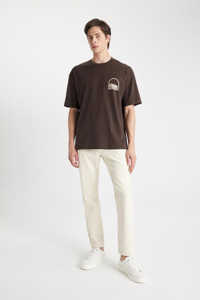 Man Sand Straight Fit Normal Mold Normal Waist Pipe Leg Jeans