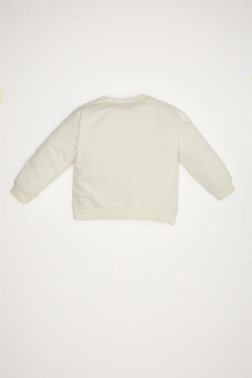 طفلة صغيرة بيج فاتح سويت شيرت بيبي بناتي قصة عادية بيج