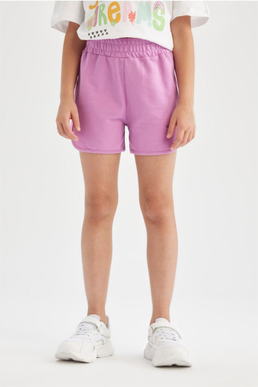 GIRLS & TEENS Light Purple Girl Printed Shorts
