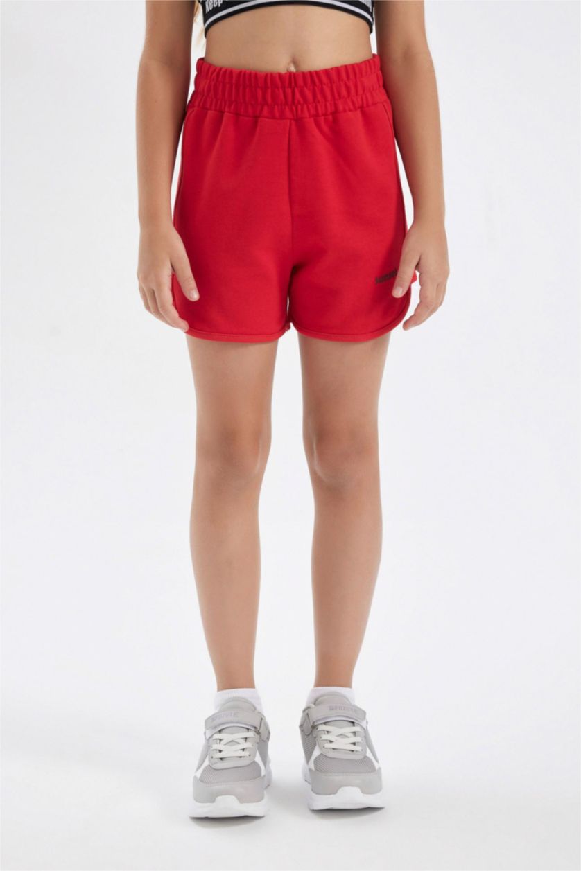 Kız Çocuk - Genç Kız Kırmızı Kız Çocuk Baskılı Şort