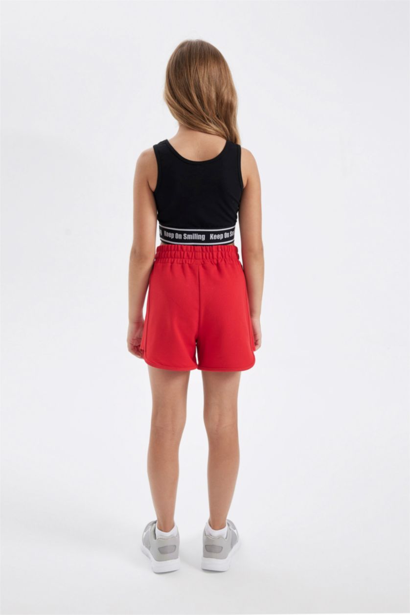 Kız Çocuk - Genç Kız Kırmızı Kız Çocuk Baskılı Şort