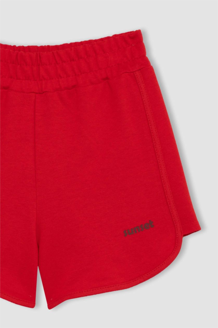 Kız Çocuk - Genç Kız Kırmızı Kız Çocuk Baskılı Şort
