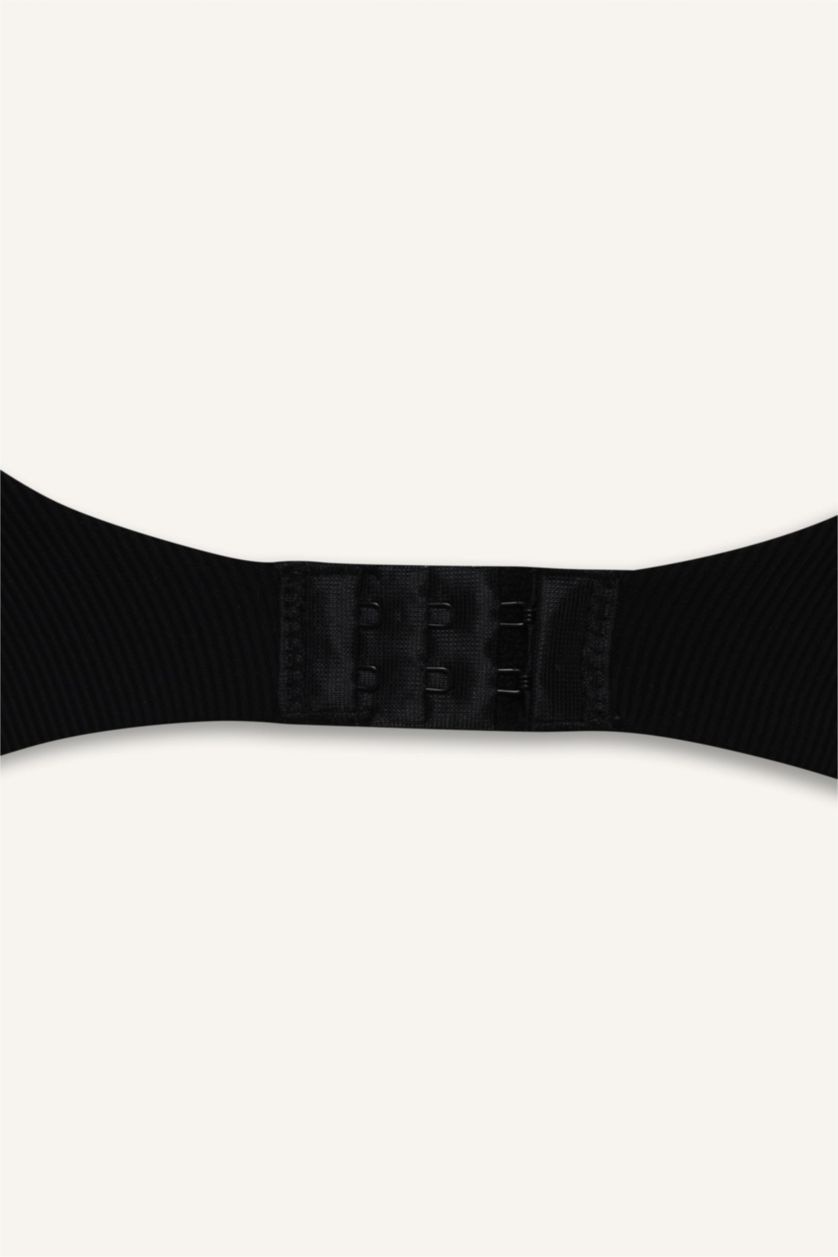 Kadın Siyah Pedli Kaplı Yarım Dolgulu Balensiz Tişört Bra