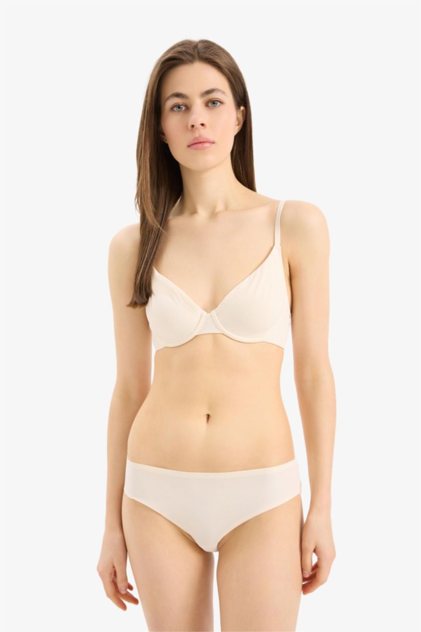 Woman Ecru Ribana Slip Panty