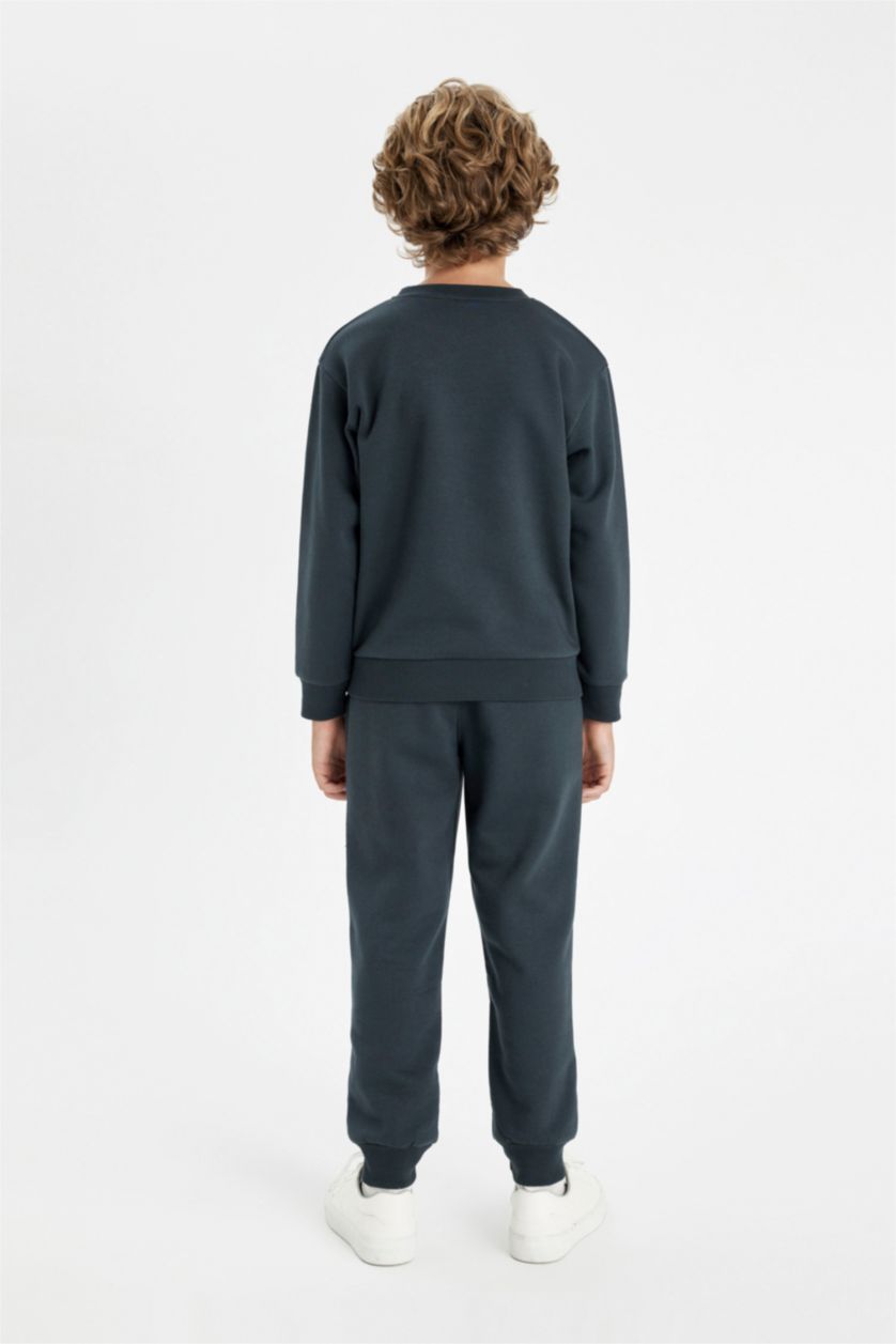 GARÇONS Anthracite Ensemble Sweat-shirt imprimé et jogging pour Garçon