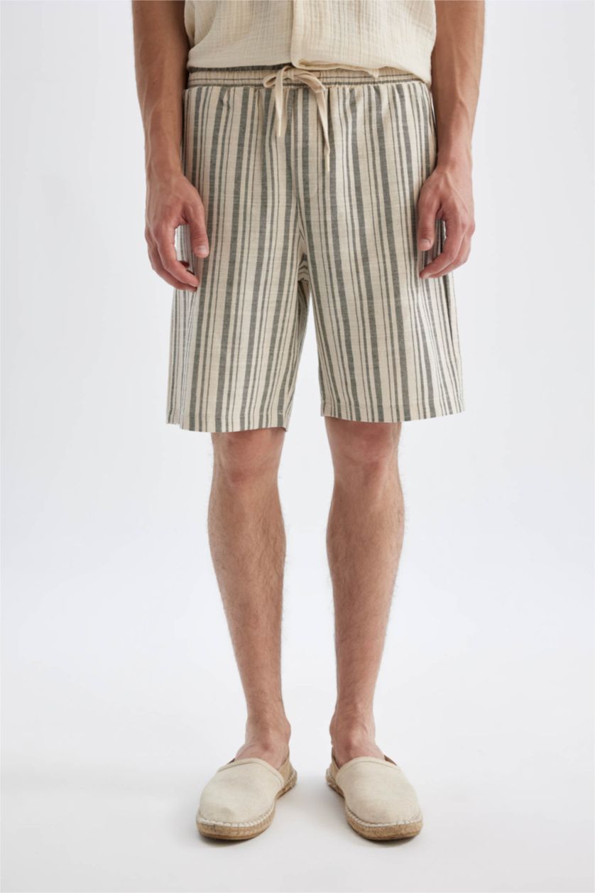 Man Sand Regular Fit Cotton Bermuda Shorts