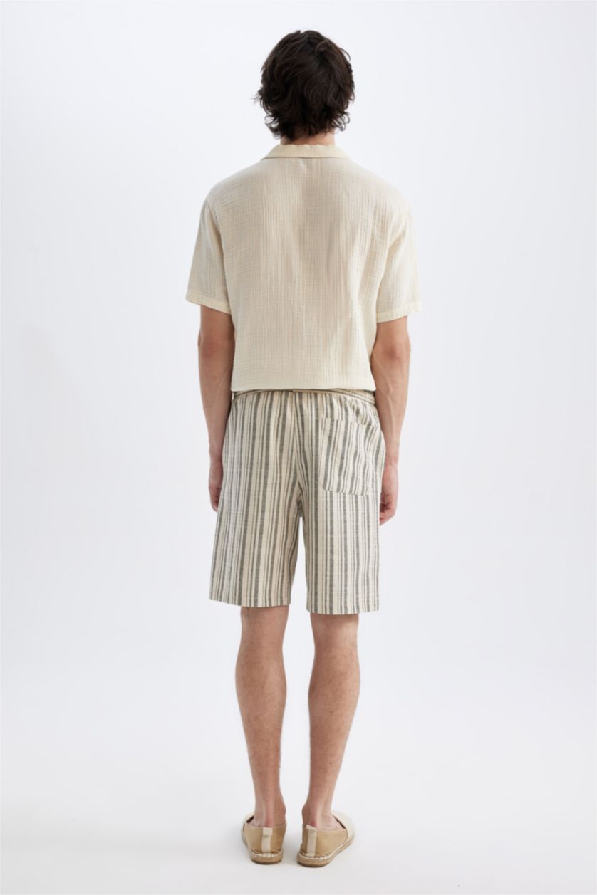 Man Sand Regular Fit Cotton Bermuda Shorts