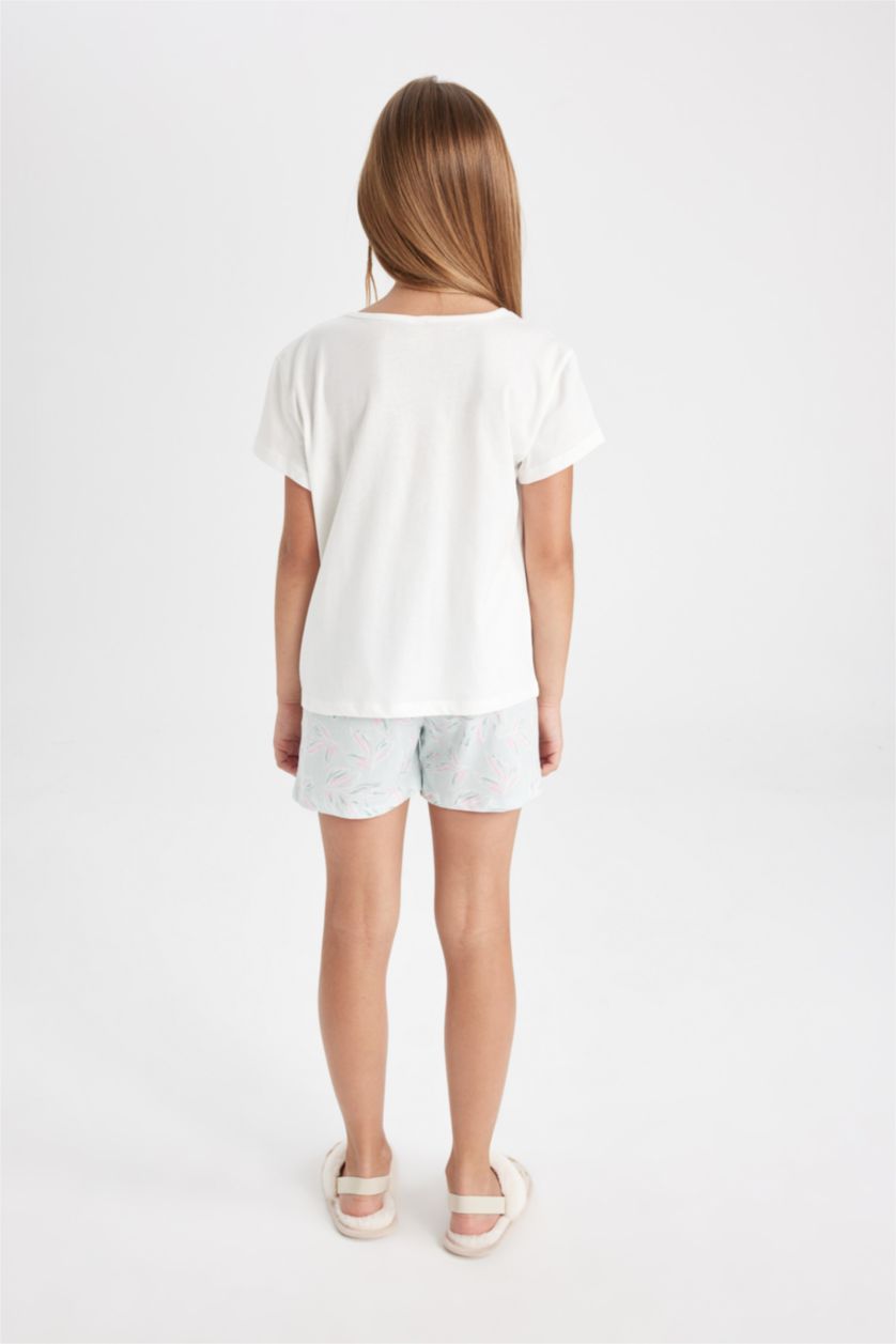 GIRLS & TEENS White طقم بيجاما قصة عادية