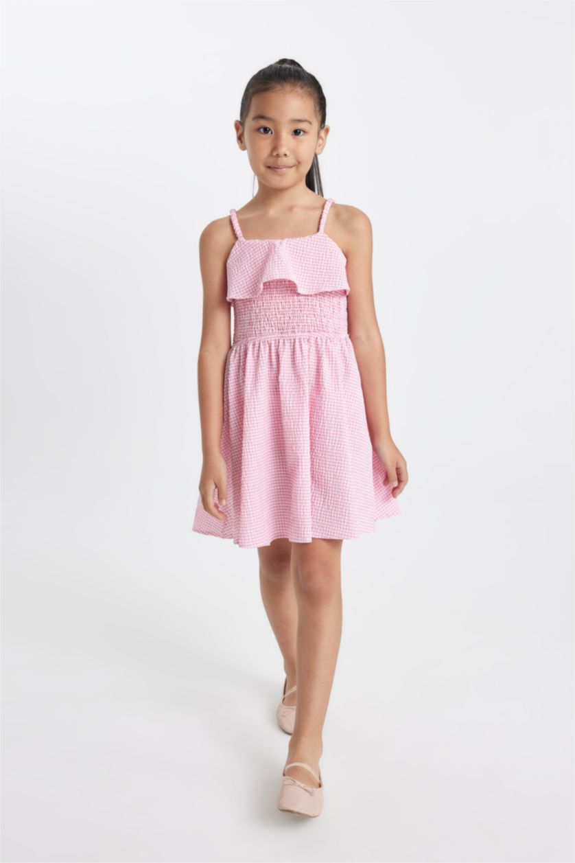 FILLES Rose Robe à Bretelles pour Fille