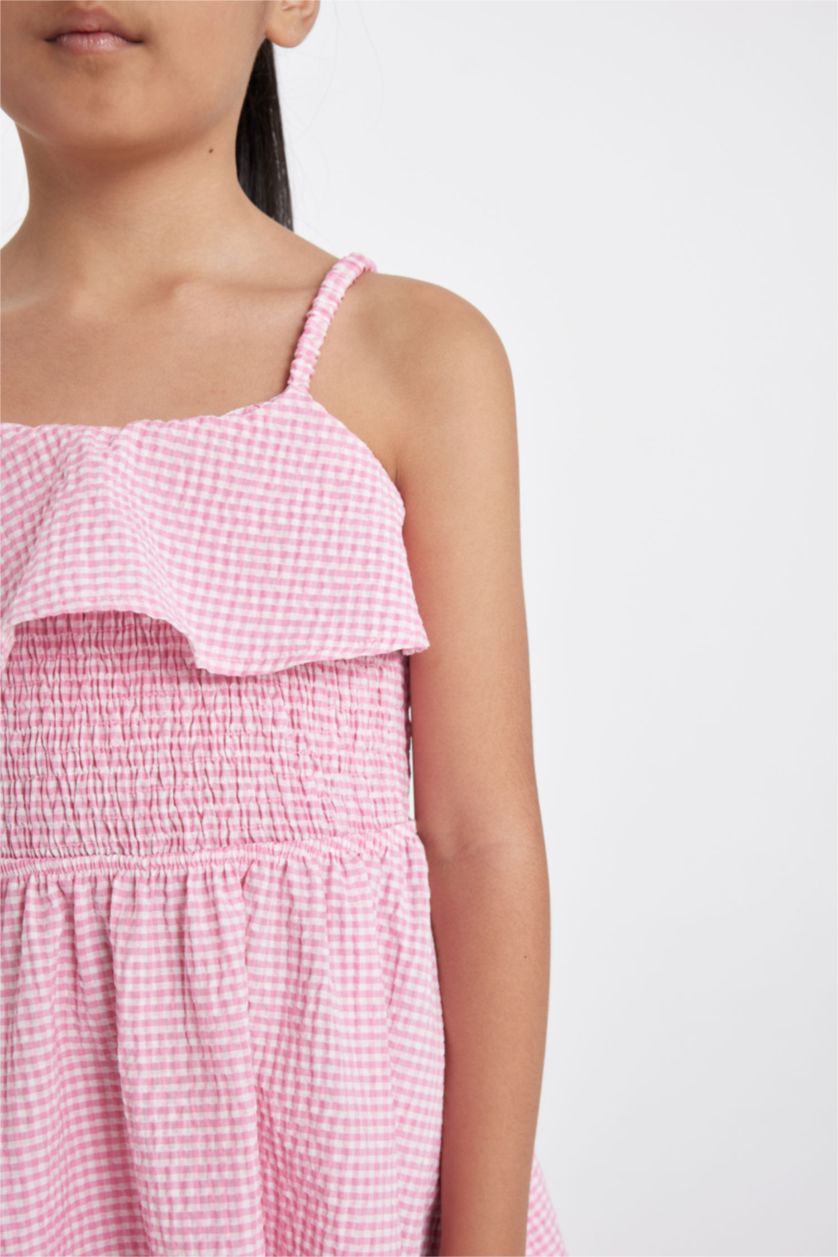 FILLES Rose Robe à Bretelles pour Fille