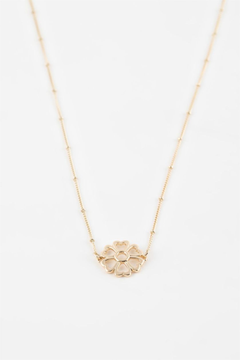 Kadın Altın Declara x DeFacto Çiçekli Gold Bel Zinciri