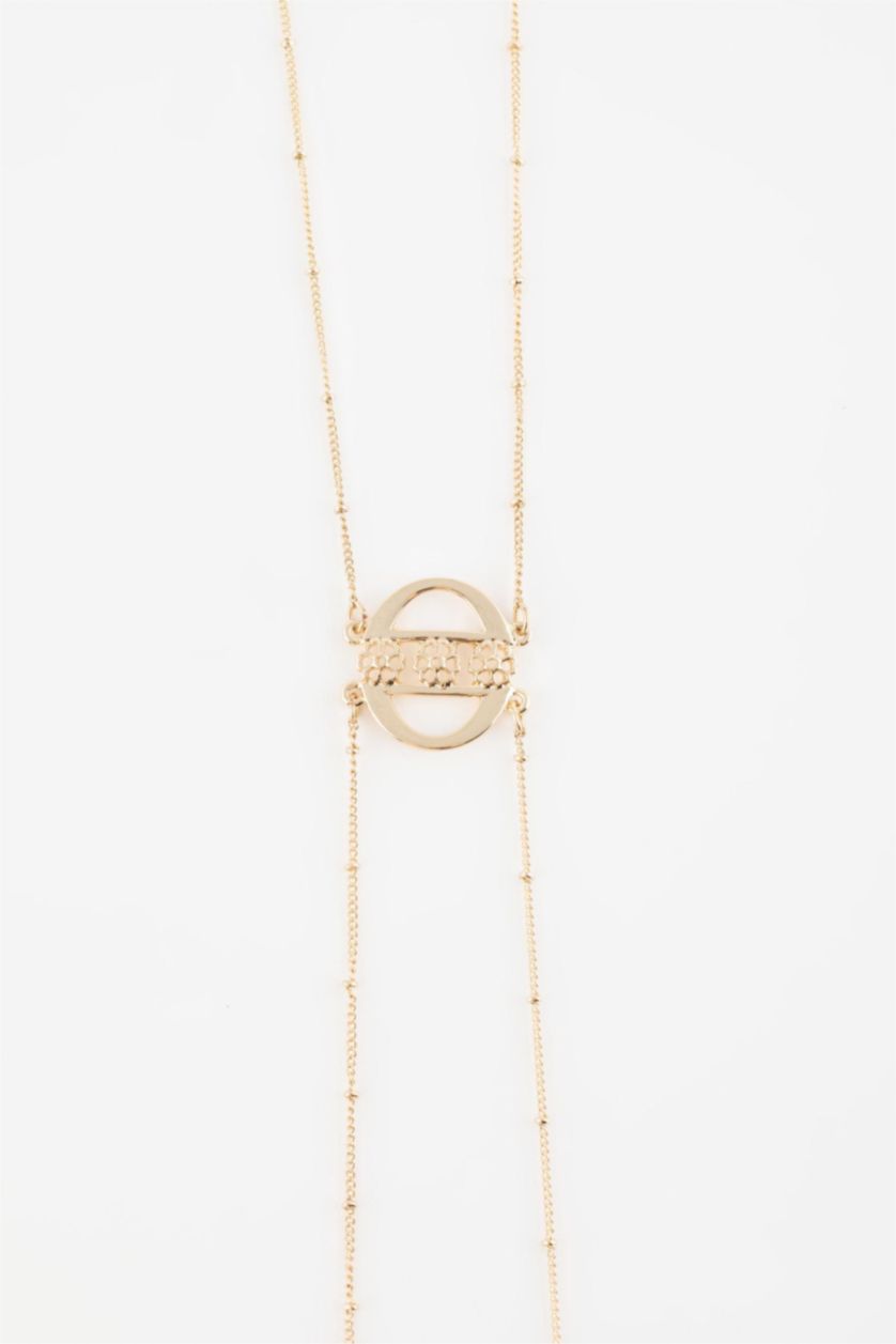 Kadın Altın Declara x DeFacto Bel Zinciri Bel Kolyesi Vücut Aksesuarı